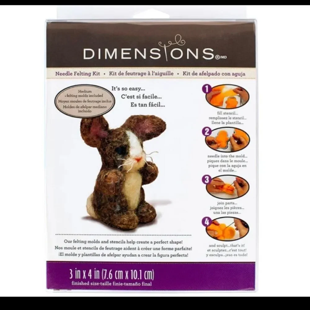 NIB Rabbit Needle Felting Kit - Picture 1 of 5
